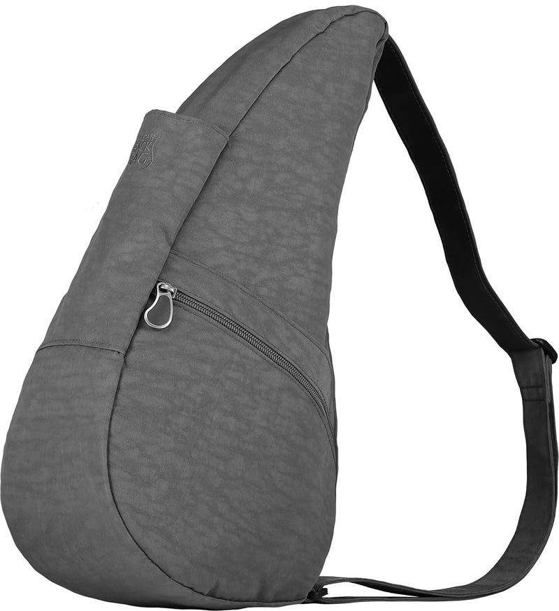AmeriBag 15" Nylon Healthy Back Bag Ergonomic Crossbody Sling for Everyday Use, Travel & Walking Comfort (Stormy Grey) - Image 5